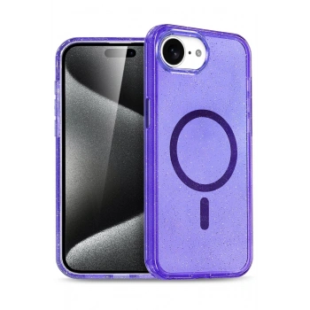 Apple iPhone 16E Star Magsafe Kapak - Mor