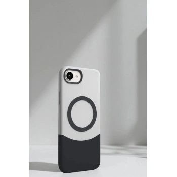 Apple iPhone 16E Velar Magsafe Kapak - Natural Grey