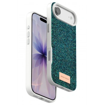 Apple iPhone 17 Air Bright Simli Kapak - Koyu Yeşil