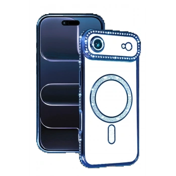 Apple iPhone 17 Air Joke Simli Magneticsafe Kılıf - Mavi