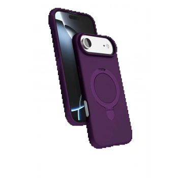 Apple iPhone 17 Air Regal Magsafe Standlı Kapak - Derin Mor