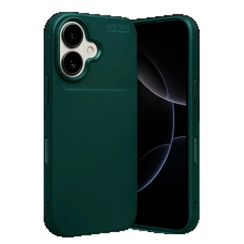 Apple iPhone 17 Auto Focus Karbon Kapak - Koyu Yeşil