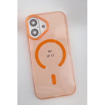 Apple iPhone 17 PC Blank Magsafe Kapak - Turuncu