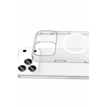Apple iPhone 17 Pro Combo Sert Şeffaf Magsafe Kapak - Şeffaf