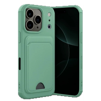 Apple iPhone 17 Pro Max Kelvin Kartvizitli Silikon - Açık Yeşil