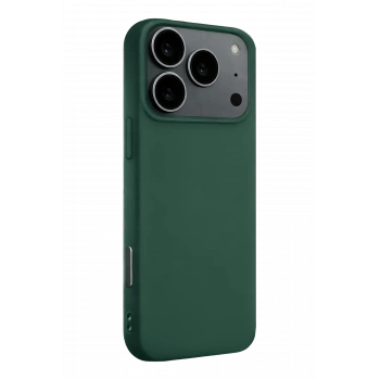 Apple iPhone 17 Pro Max Nano içi Kadife Silikon - Koyu Yeşil