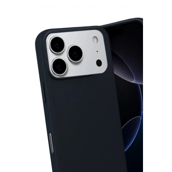 Apple iPhone 17 Pro Max Nano içi Kadife Silikon - Siyah