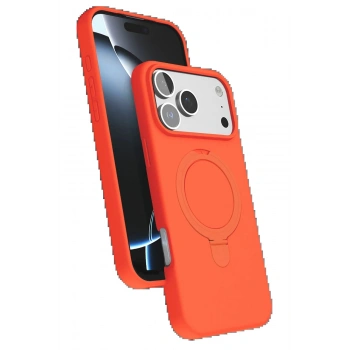 Apple iPhone 17 Pro Max Regal Magsafe Standlı Kapak - Turuncu