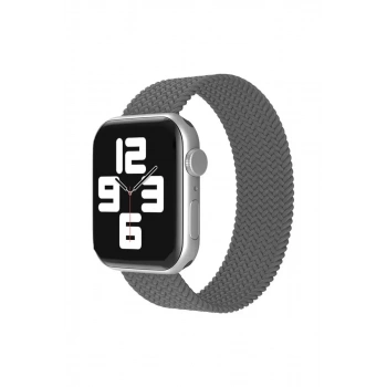 Apple Watch 38mm Ayarlı Solo Silikon Kordon - Gri