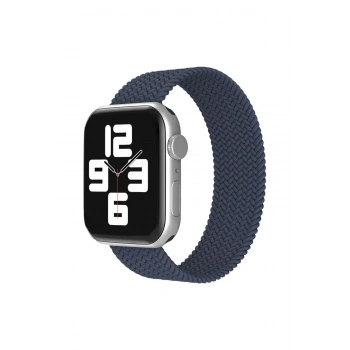 Apple Watch 38mm Ayarlı Solo Silikon Kordon - Lacivert