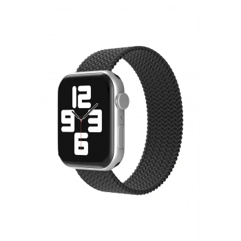 Apple Watch 38mm Ayarlı Solo Silikon Kordon - Siyah