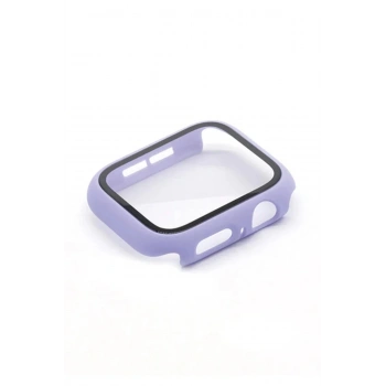 Apple Watch 38mm Camlı Kasa Ekran Koruyucu - Lila