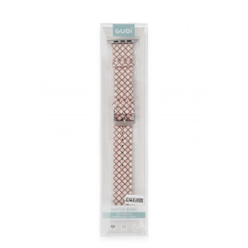 Apple Watch 38mm Karo Motif Kordon - Pembe