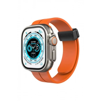 Apple Watch 38mm KR412 Elegance Stylısh Kordon - Turuncu