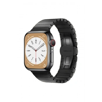 Apple Watch 38mm KR413 Fine Steel Kordon - Siyah