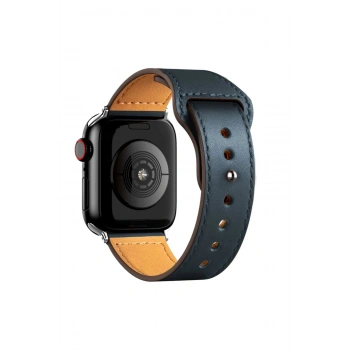 Apple Watch 38mm KR415 Luaz Deri Kordon - Lacivert