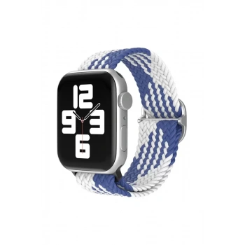 Apple Watch 38mm Star Kordon - Mavi-Beyaz