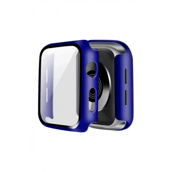 Apple Watch 40mm Camlı Kasa Ekran Koruyucu - Lacivert