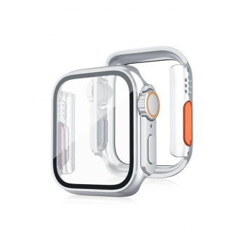 Apple Watch 40mm Watch 49mm Kasa Dönüştürücü ve Ekran Koruyucu - Gümüş