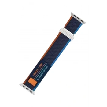 Apple Watch 42mm Alice Kumaş Kordon - Mavi-Turuncu