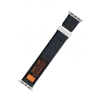 Apple Watch 42mm Alice Kumaş Kordon - Siyah-Gri