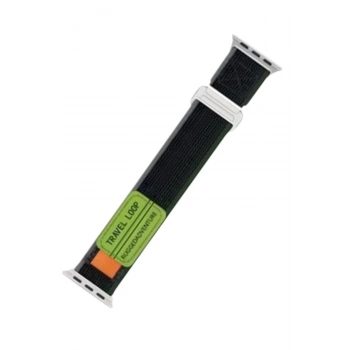 Apple Watch 42mm Alice Kumaş Kordon - Yeşil-Gri