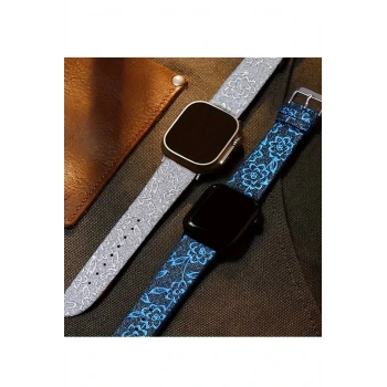 Apple Watch 42mm Creeper Desenli Kordon - Kahverengi