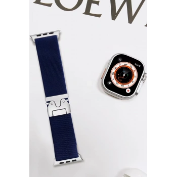 Apple Watch 42mm Forest Kumaş Kordon - Lacivert