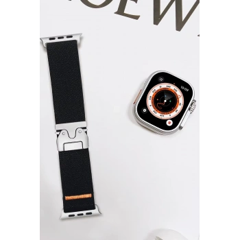 Apple Watch 42mm Forest Kumaş Kordon - Siyah