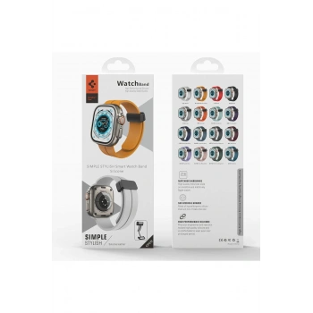 Apple Watch 42mm KR412 Elegance Stylısh Kordon - Kırmızı