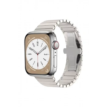 Apple Watch 42mm KR413 Fine Steel Kordon - Yıldız Işığı