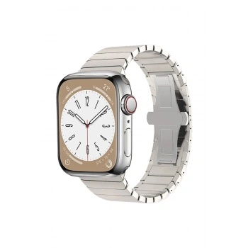 Apple Watch 42mm KR413 Fine Steel Kordon - Yıldız Işığı