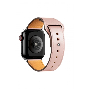Apple Watch 42mm KR415 Luaz Deri Kordon - Pembe