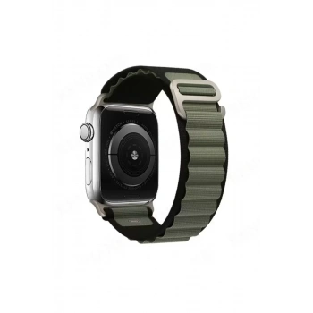 Apple Watch 42mm Mountain Kordon - Siyah-Yeşil