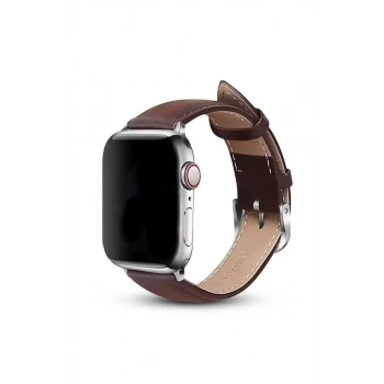 Apple Watch 42mm NL26 Deri Kordon - Kahverengi