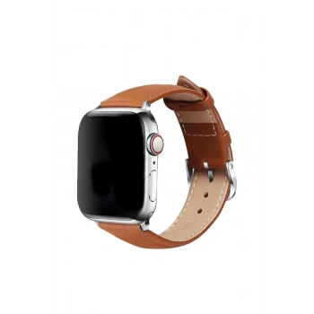 Apple Watch 42mm NL26 Deri Kordon - Taba