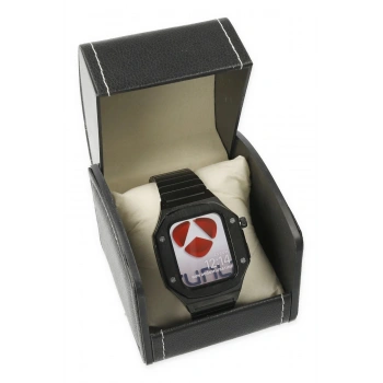 Apple Watch 44mm KR409 Metal Kordon - Siyah