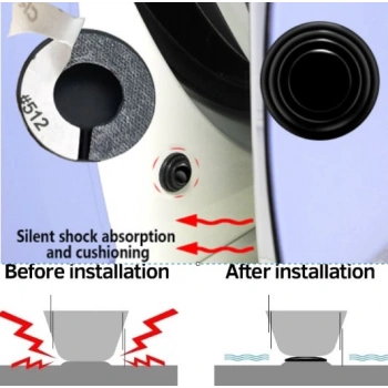 Araba Kapı Ses ve Darbe Emici Pad 10 Adet Siyah (4887)