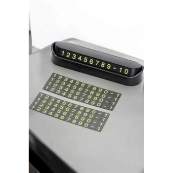 Araba Park Numaratörü Araç İçi Numaralık Değiştirilebilir Çevirmeli Mini