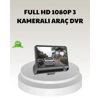 Araç Dvr Kamerası 3’lü 170° Geniş Açılı Full Hd Ve Park Destekli