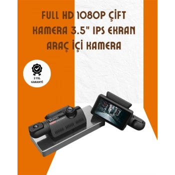 Araç İçi Ve Ön Kameralı 3 İnç Ips Ekranlı Full Hd Güvenlik Kamerası