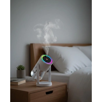 Araç Ve Ev İçin Hava Nemlendirici Projektörlü Sessiz Buhar