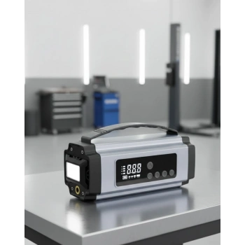 Araçlar İçin Taşınabilir Akü Takviye Hava Kompresörü Ve Acil Güç Kaynağı