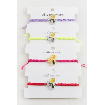 Arı Makrome Örgülü Bileklik