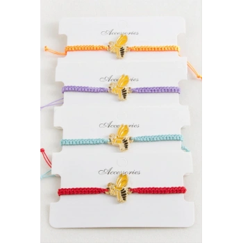 Arı Makrome Örgülü Bileklik