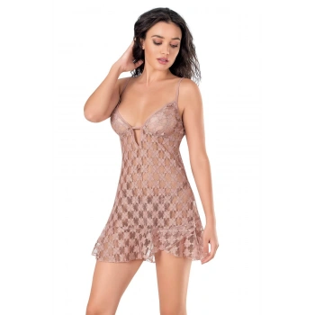 MARSiLYAN- Vizon Kısa Tül Gecelik