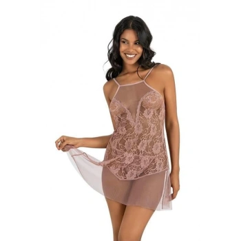 MARSiLYAN- Vizon Kısa Tül Gecelik 4227