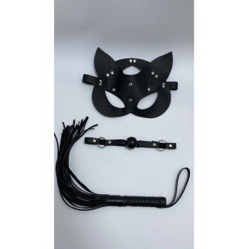 Siyah Maske Ağız Topu,3Lü Set
