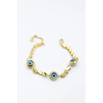 Arpa Zincirli Nazar Bileklik - Altın