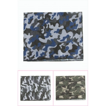 Asker Desenli Keten Bandana 50*50